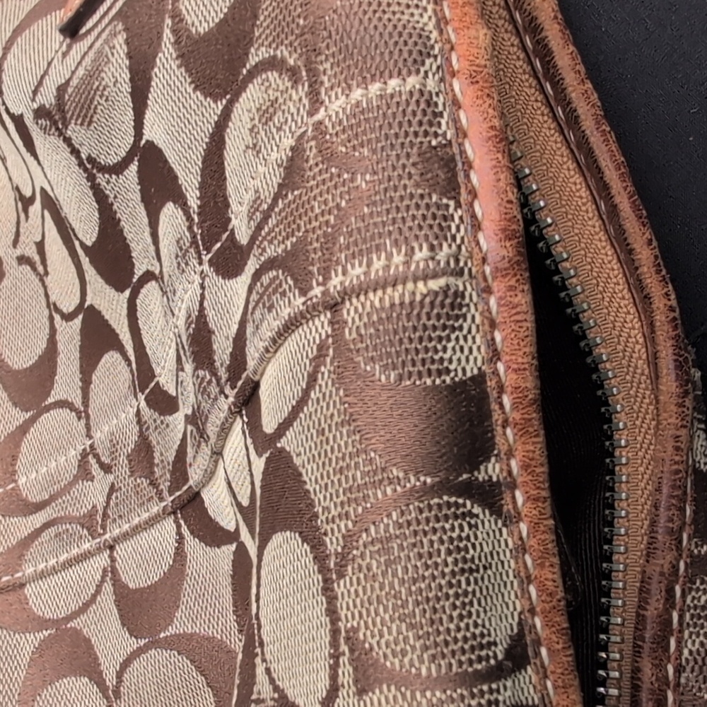Vintage Coach Soho Jacquard Canvas & Leather Bag 2006 F06W 3574 - Picture 11 of 12